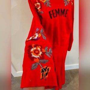 Red INC Floral Sweater